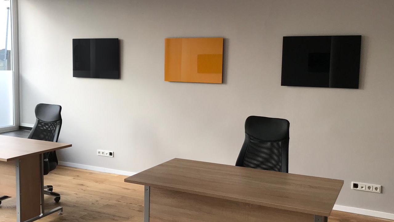 Heating modules in an office